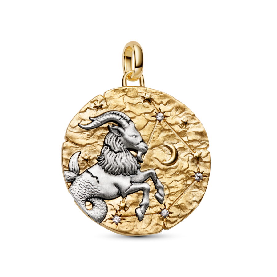Mežāža zodiaka lielizmēra medaljona amulets
