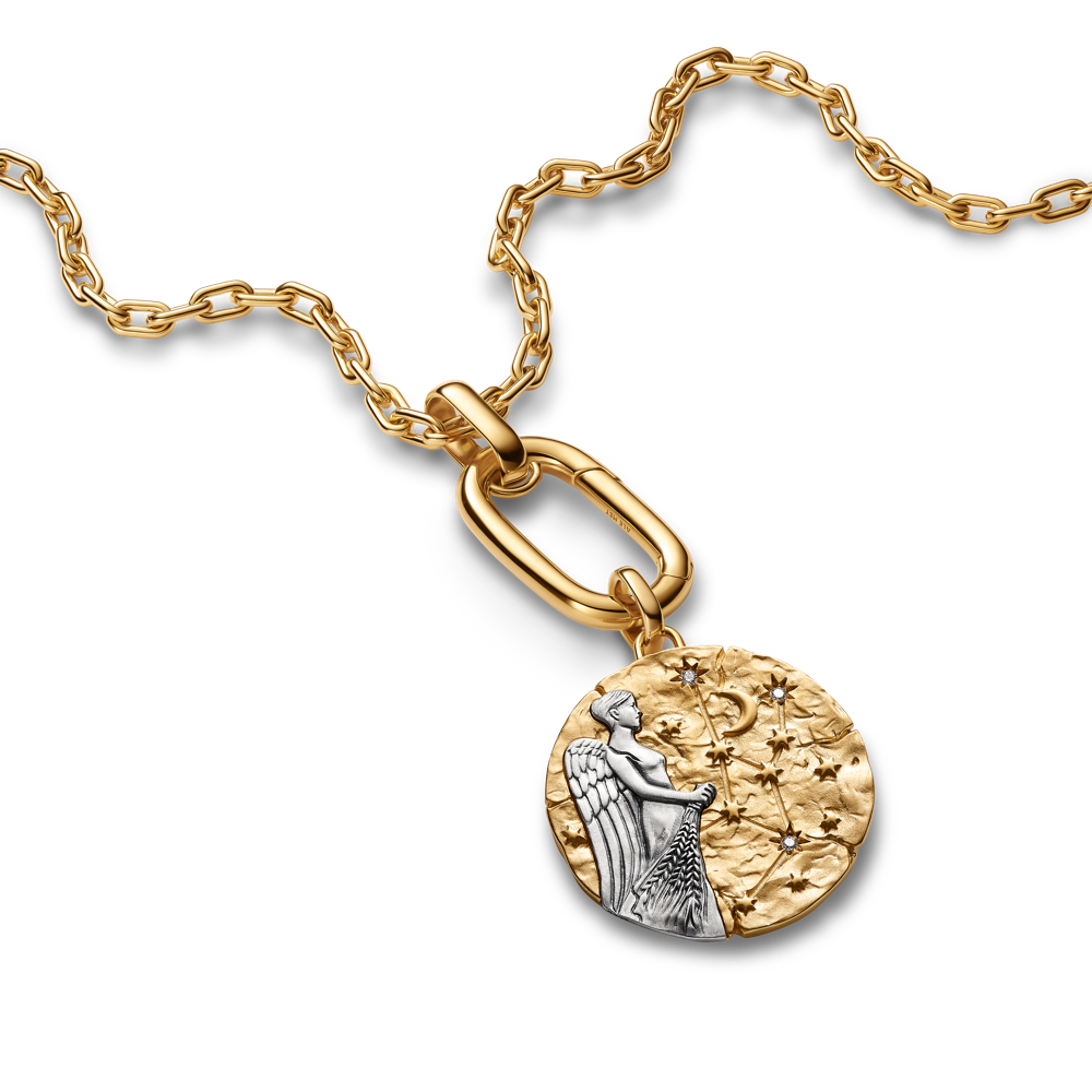 Jaunavas zodiaka lielizmēra medaljona amulets