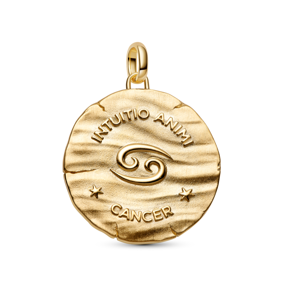 Vēža zodiaka lielizmēra medaljona amulets