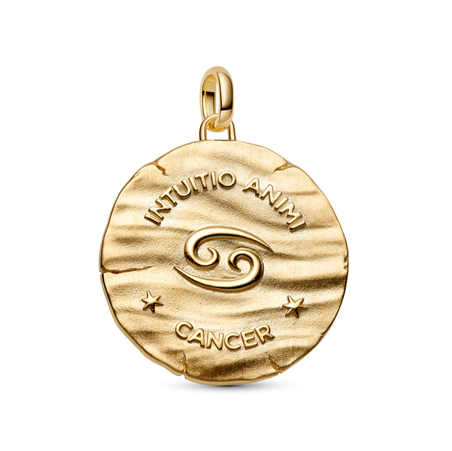 Vēža zodiaka lielizmēra medaljona amulets