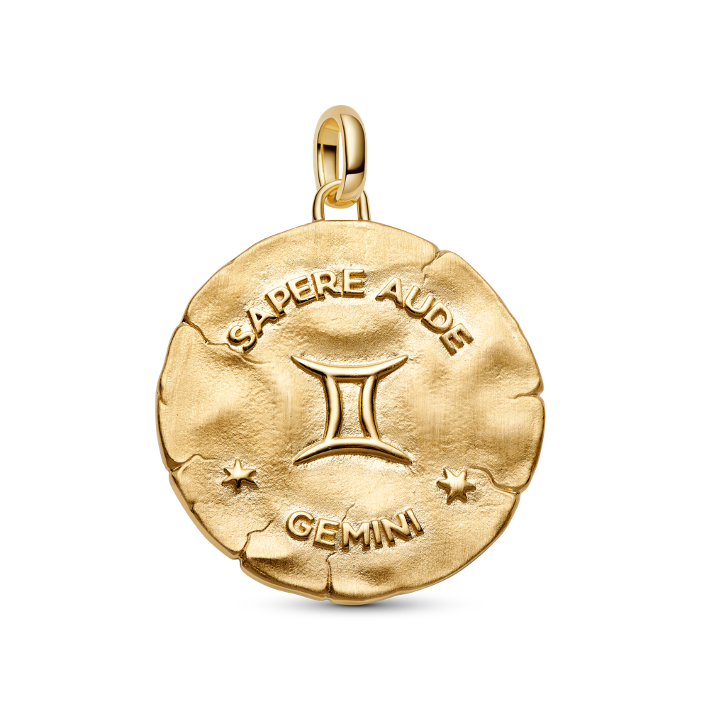 Dvīņu zodiaka lielizmēra medaljona amulets