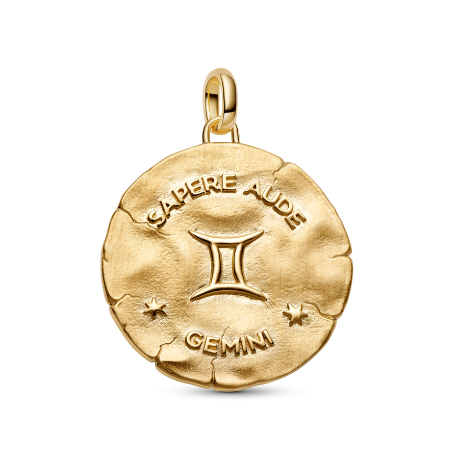 Dvīņu zodiaka lielizmēra medaljona amulets