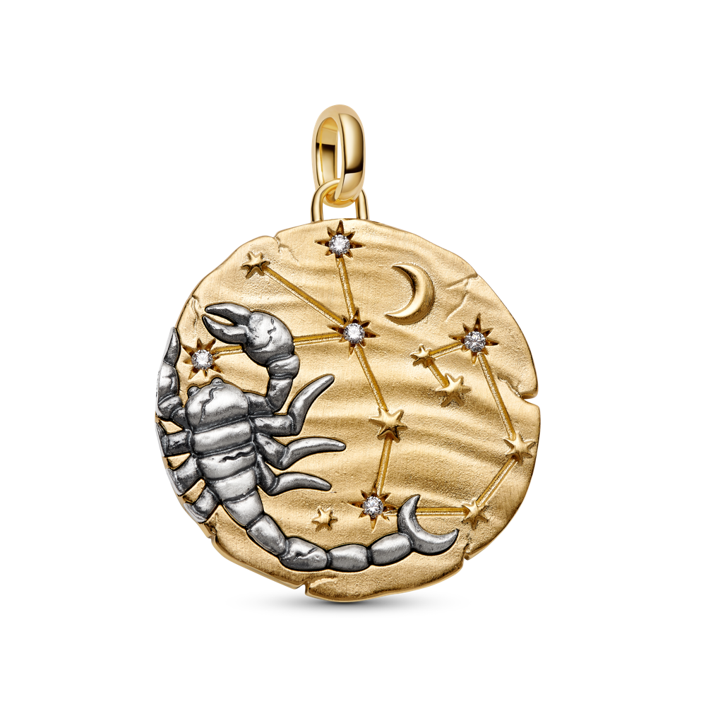 Skorpiona zodiaka lielizmēra medaljona amulets