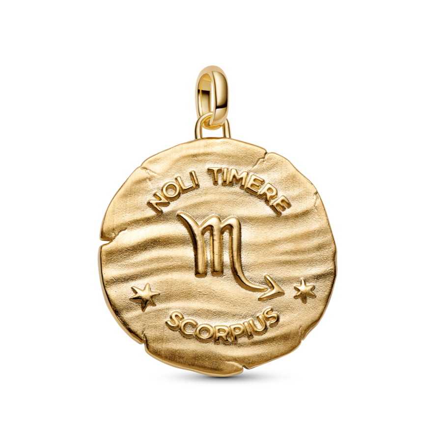 Skorpiona zodiaka lielizmēra medaljona amulets