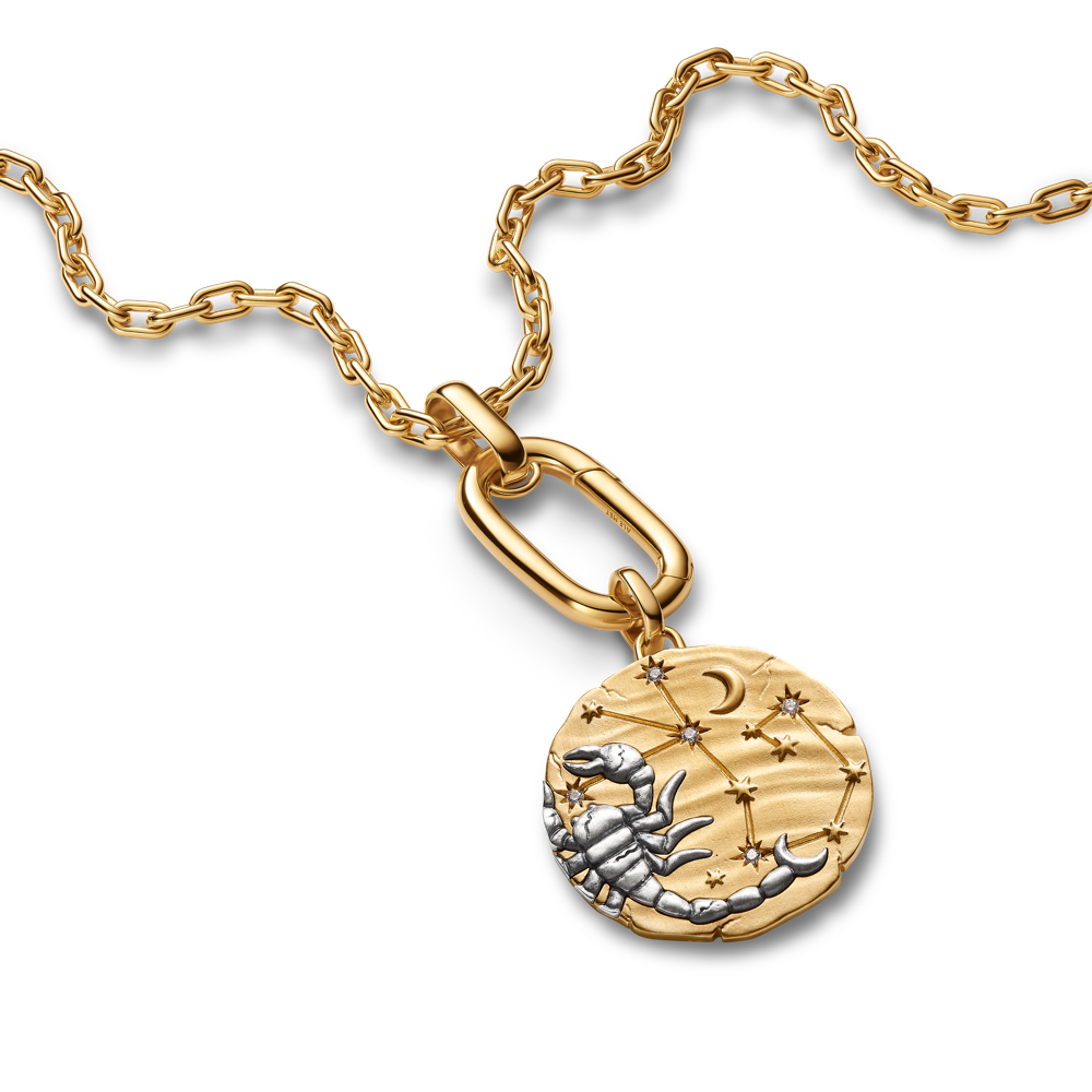 Skorpiona zodiaka lielizmēra medaljona amulets