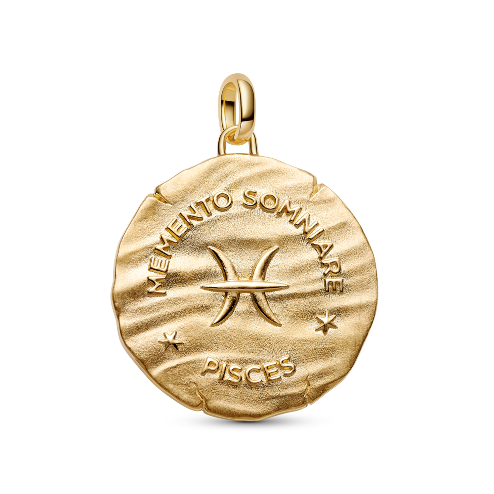 Zivju zodiaka lielizmēra medaljona amulets