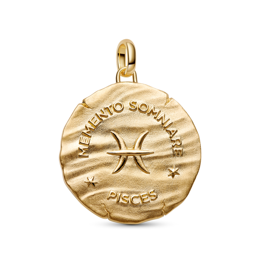 Zivju zodiaka lielizmēra medaljona amulets