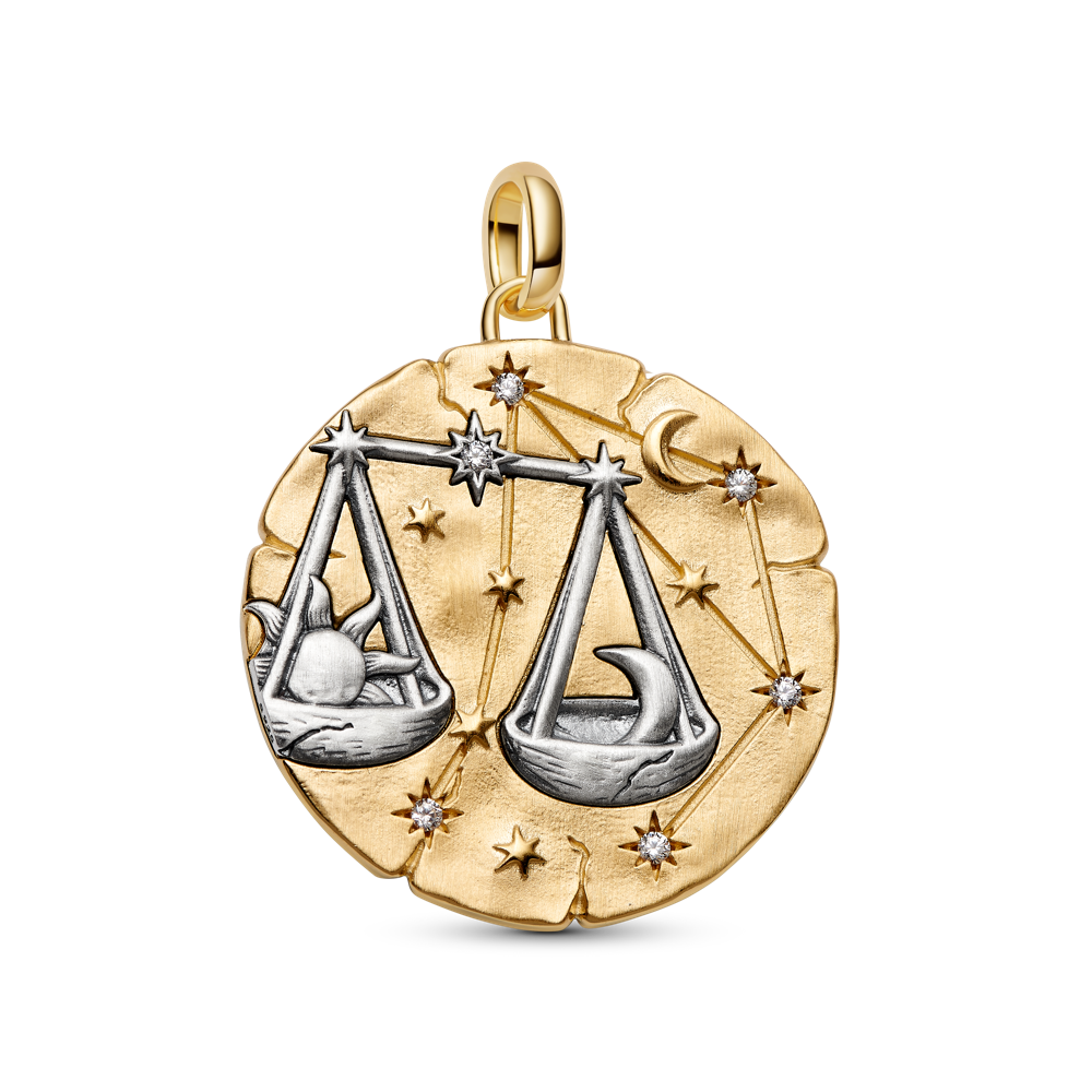 Svaru zodiaka lielizmēra medaljona amulets