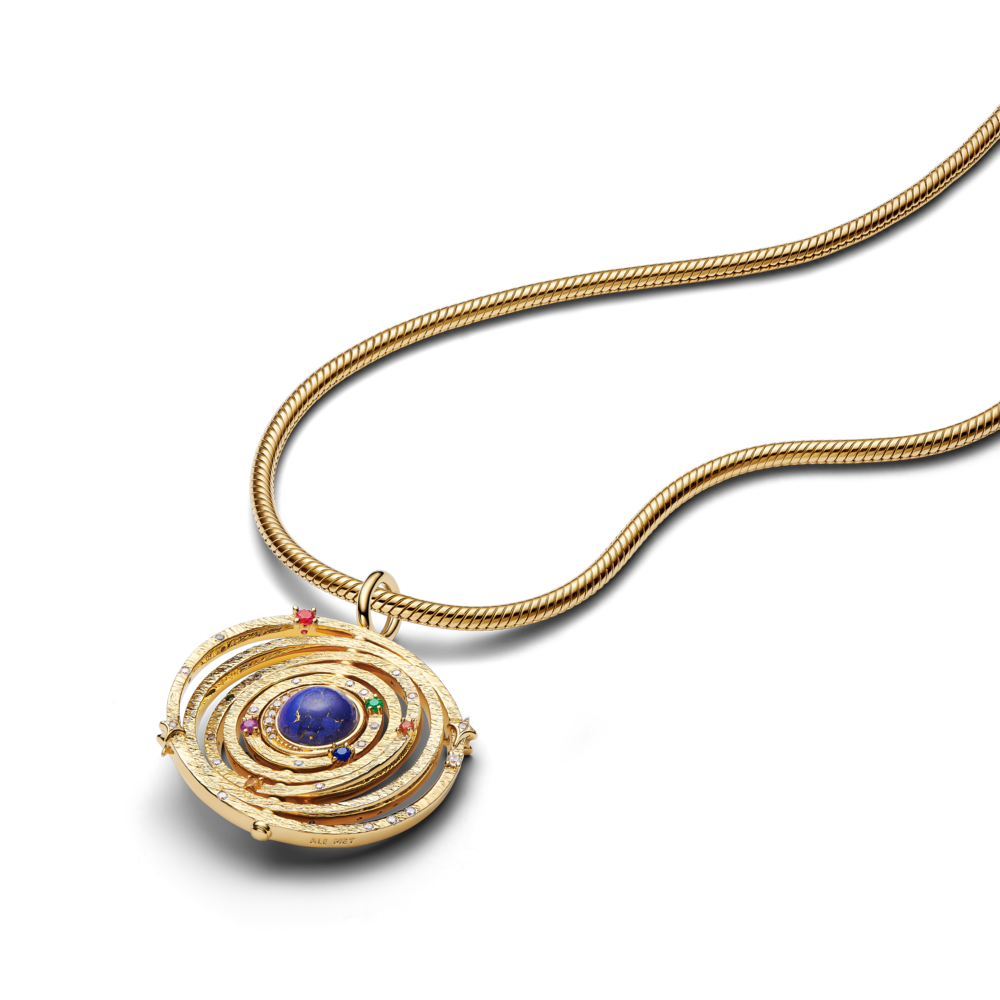 Lielizmēra rotējošas armilārās sfēras amulets