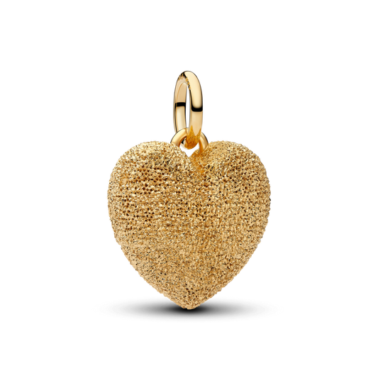 Tekstūrētas uzpūstas sirds amulets