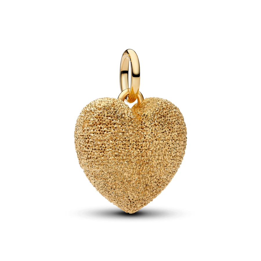 Tekstūrētas uzpūstas sirds amulets