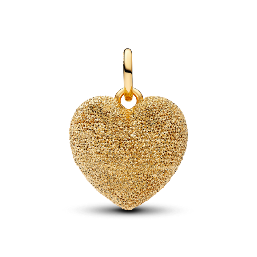 Tekstūrētas uzpūstas sirds amulets
