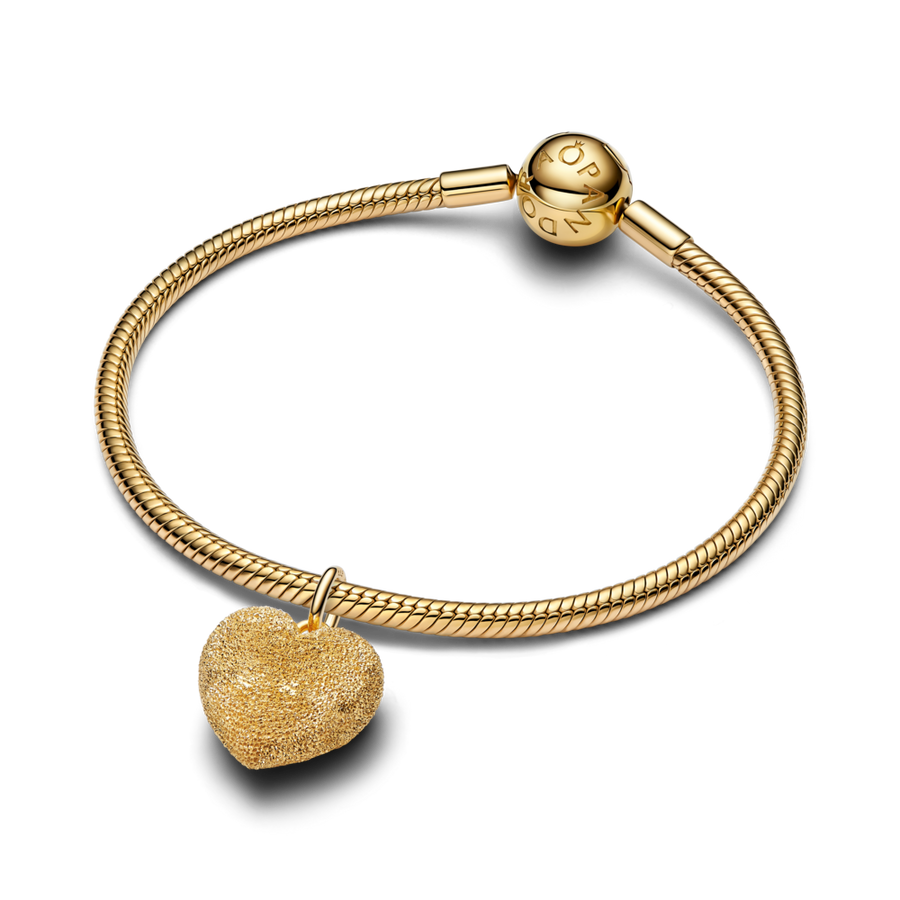 Tekstūrētas uzpūstas sirds amulets