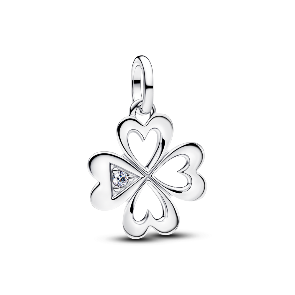 Sirds formas četrlapu āboliņa medaljona amulets
