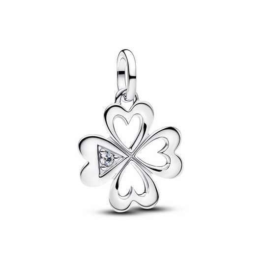 Sirds formas četrlapu āboliņa medaljona amulets