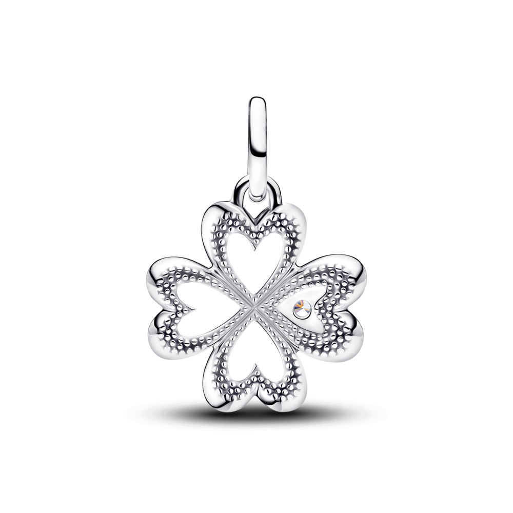Sirds formas četrlapu āboliņa medaljona amulets