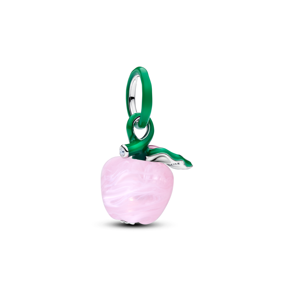 Murano rozā ābola amulets