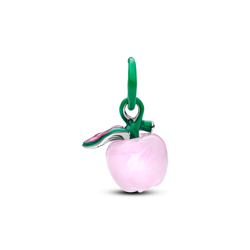 Murano rozā ābola amulets