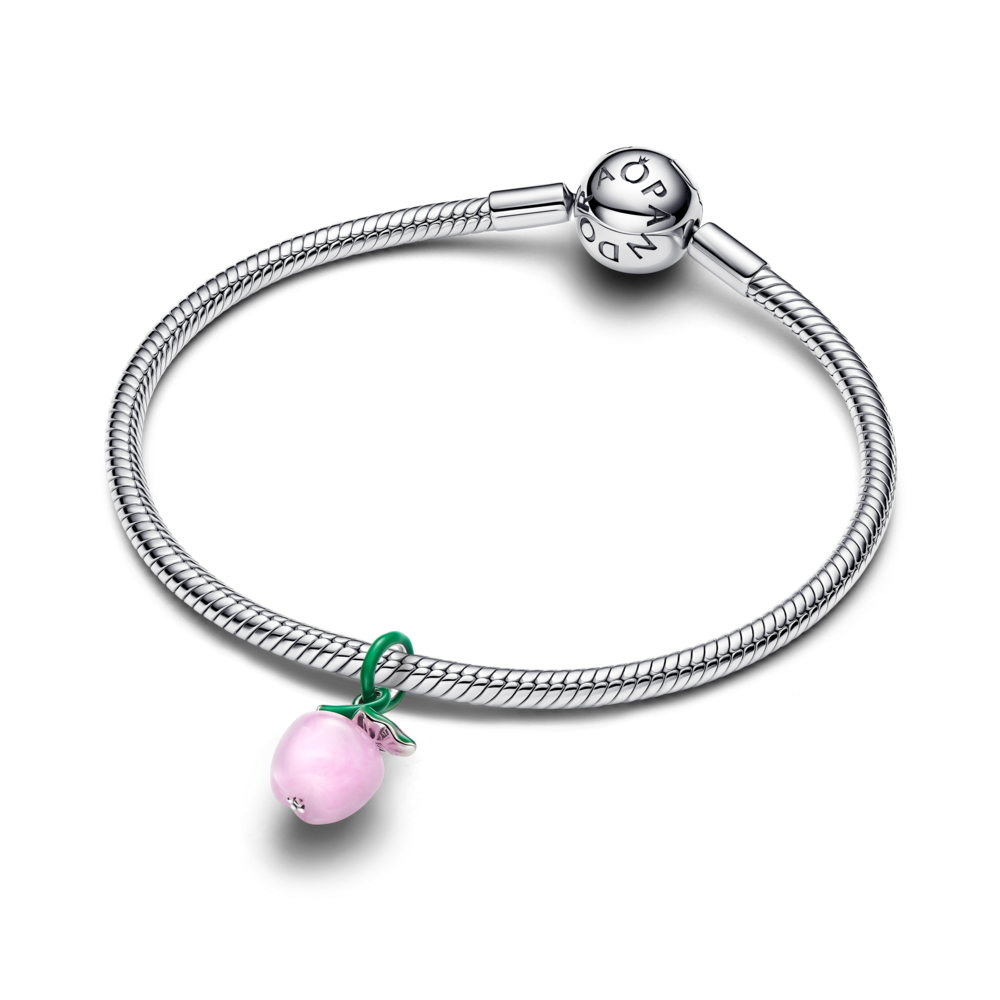 Murano rozā ābola amulets