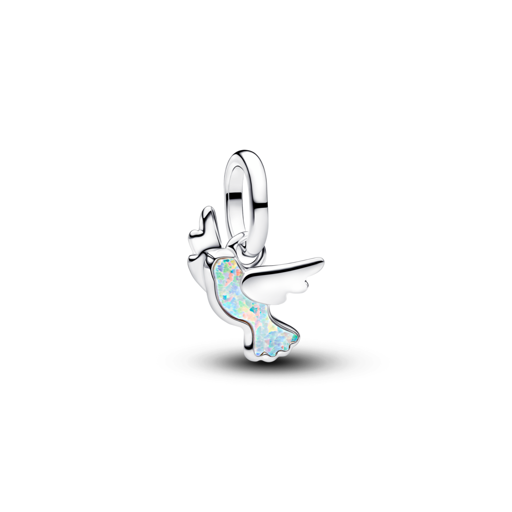Baltā baloža mini kulona amulets