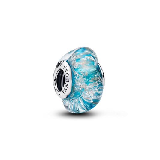 Murano stikla tirkīza amulets ar mirdzošu efektu