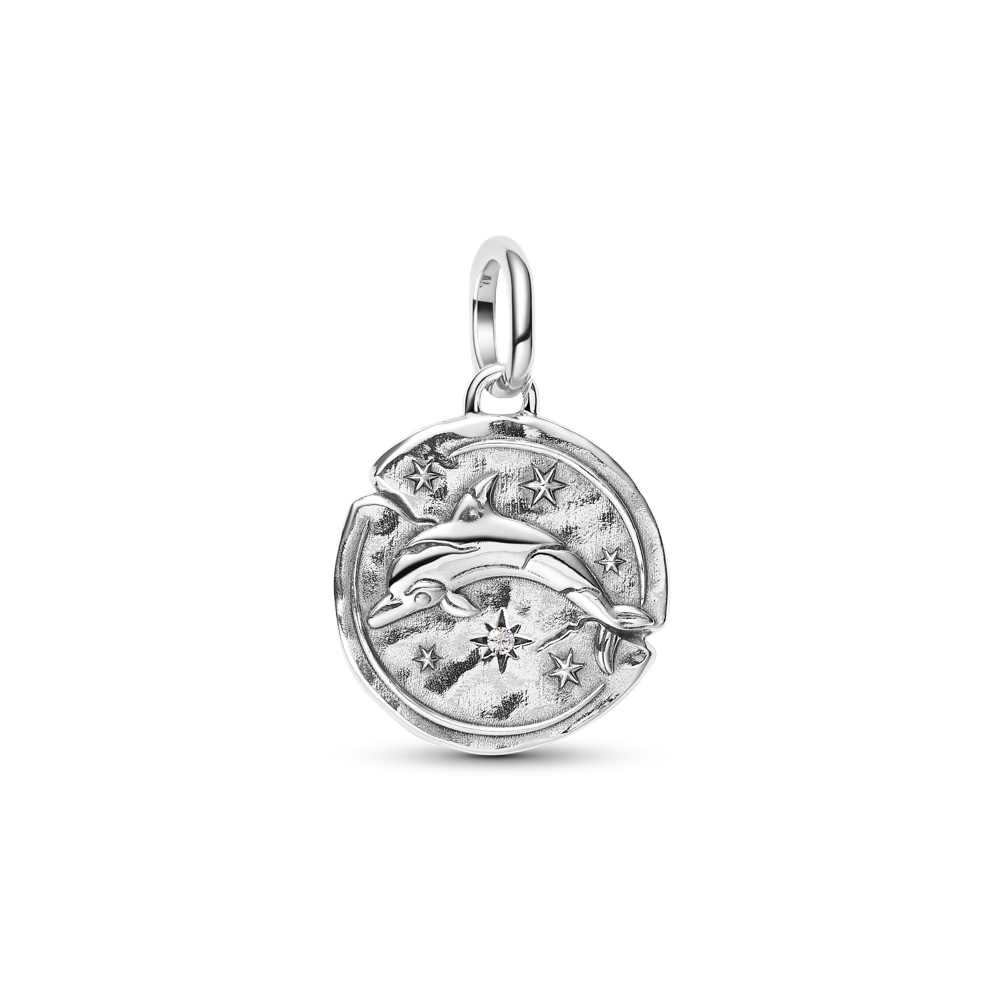 Delfīna medaljona amulets