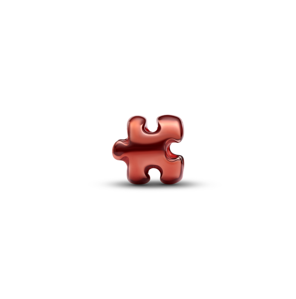 Oranžs puzles gabaliņa mini amulets