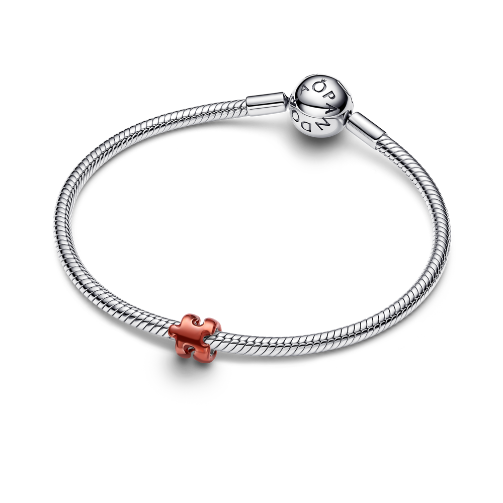 Oranžs puzles gabaliņa mini amulets