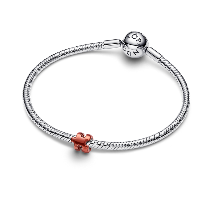 Oranžs puzles gabaliņa mini amulets