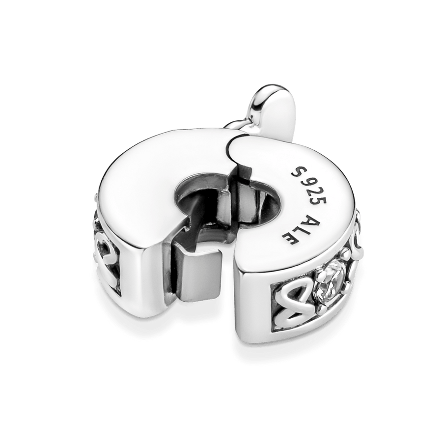 Piespraužamais mūžīgās ģimenes amulets ar pavé rakstu