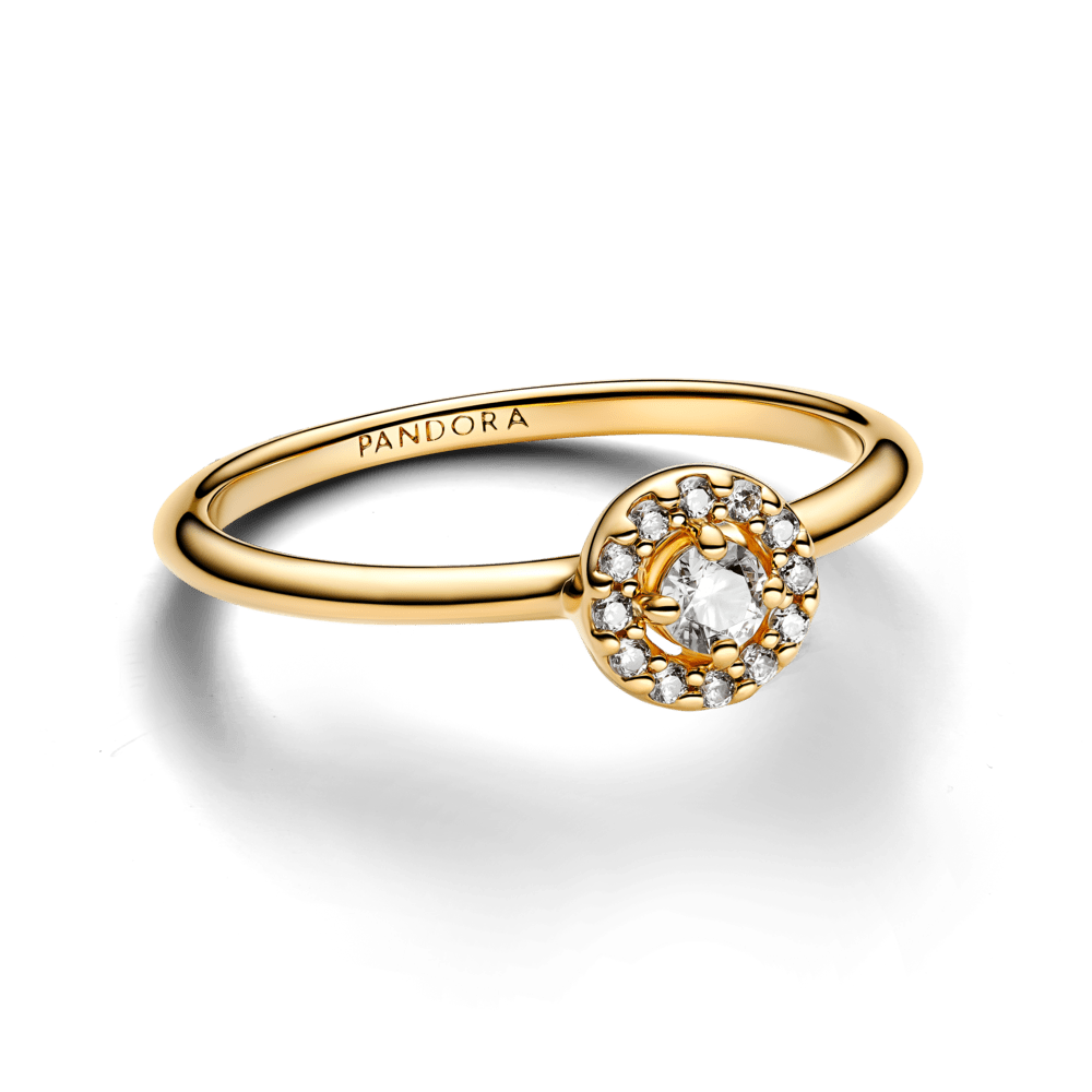 Apļveida Pavé Halo gredzens