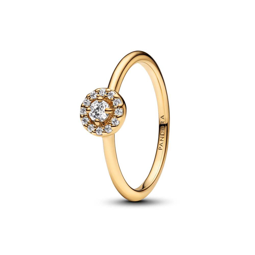 Apļveida Pavé Halo gredzens