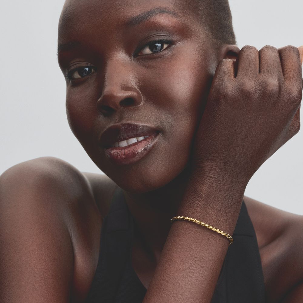 Apaļas aizdares spārna ķēdes rokassprādze