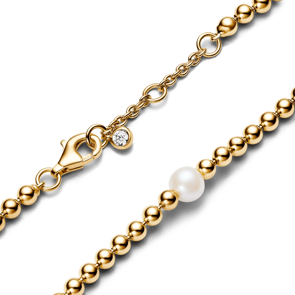 Rokassprādze ar apstrādātu, mākslīgi audzētu saldūdens pērli un krellēm