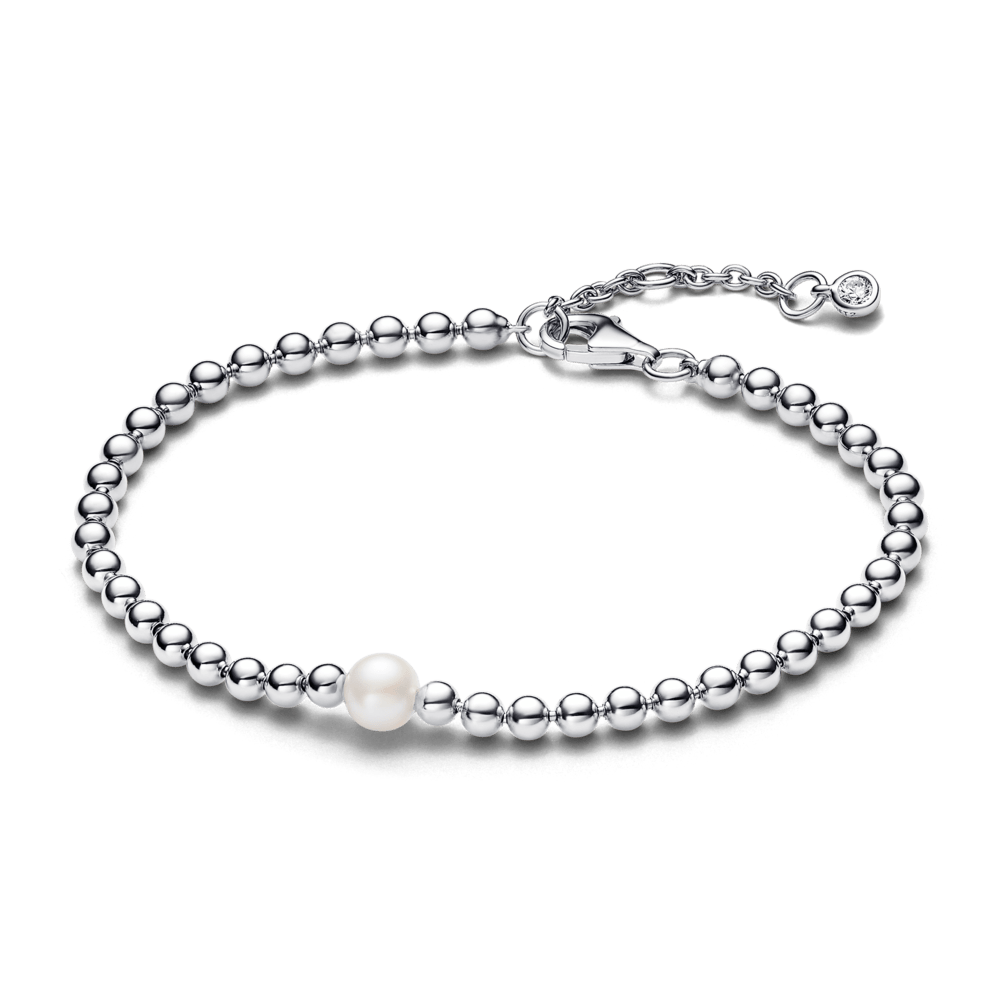 Rokassprādze ar apstrādātu, mākslīgi audzētu saldūdens pērli un krellēm