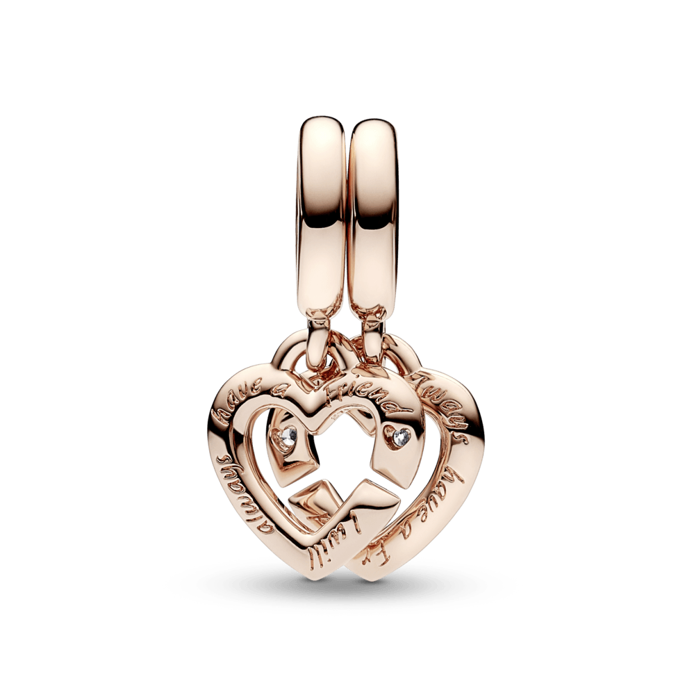 Piekarināmais dalītās sirds amulets ar māsu motīvu