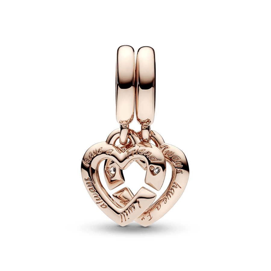 Piekarināmais dalītās sirds amulets ar māsu motīvu