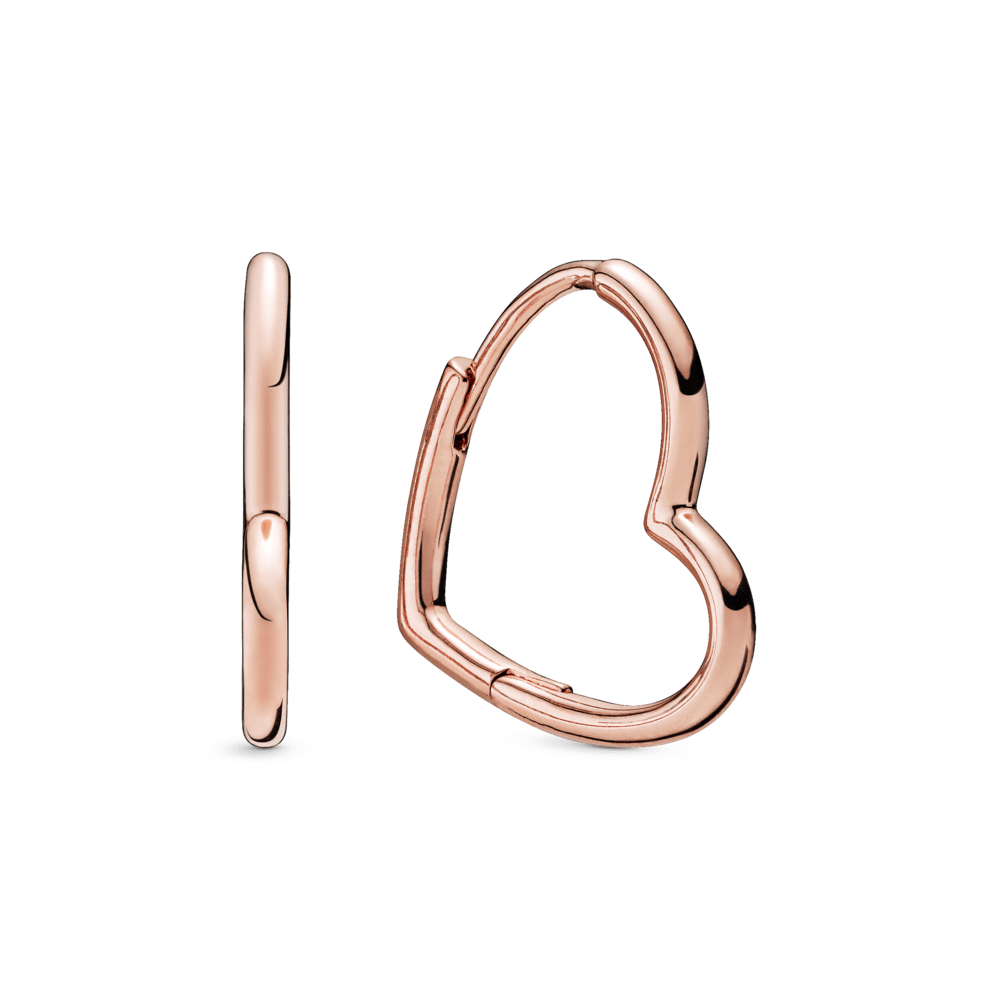 Asimetriski sirds formas stīpu auskari