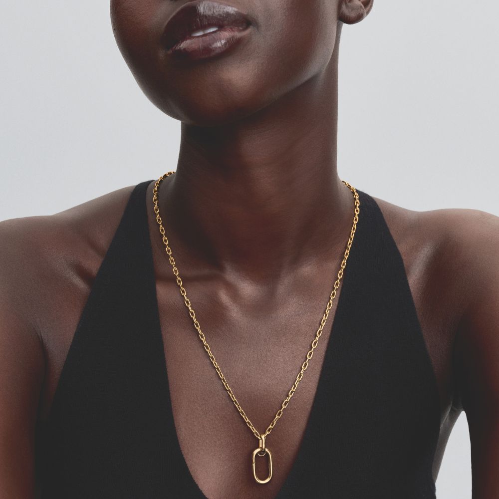 Atveramā lielo posmu ķēdes kaklarota