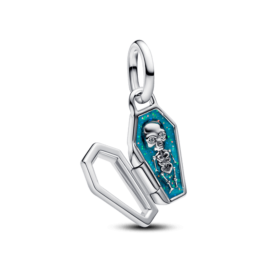 Tumsā spīdoša atverāma zārka amulets