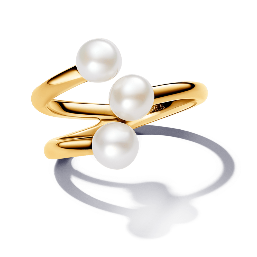 Apstrādātais saldūdens kultivētu pērļu atvērtais gredzens