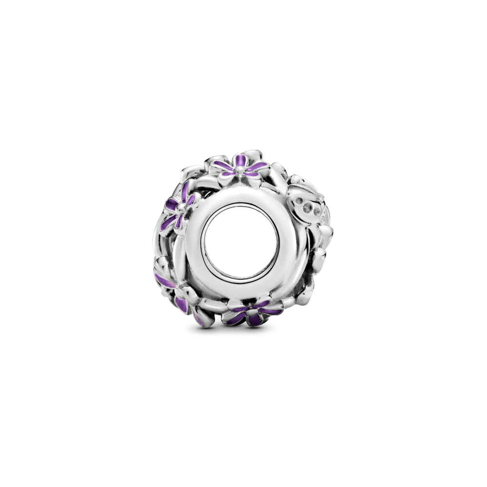 Ažūra raksta violets margrietiņas amulets