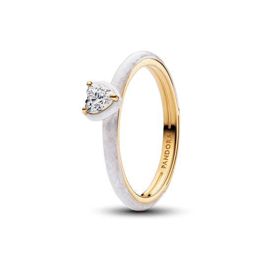 Baltās čakras sirds gredzens