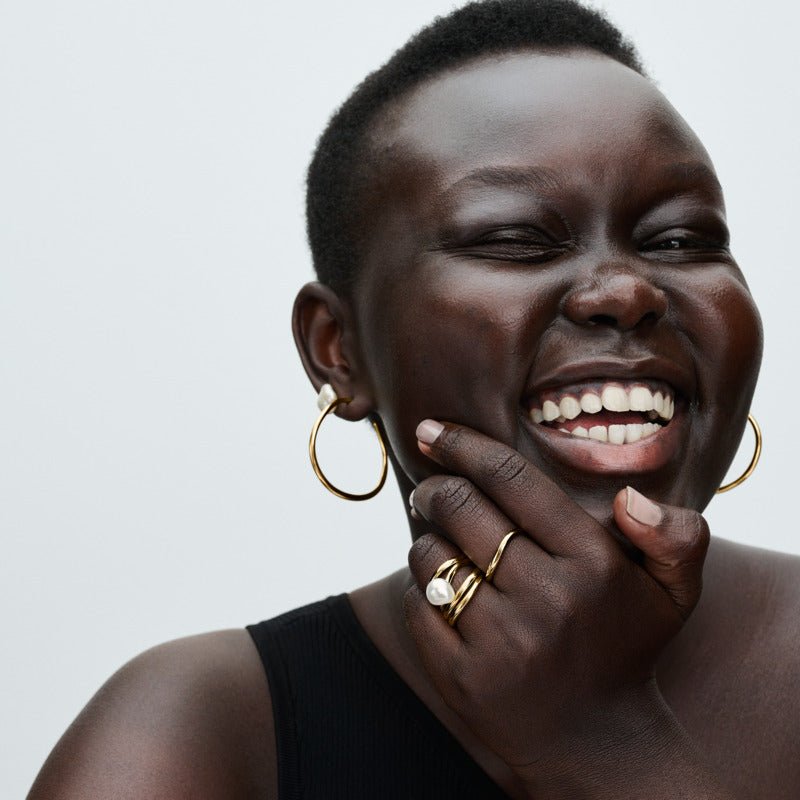 Baroka stila saldūdens kultivētu pērļu oreola auskari