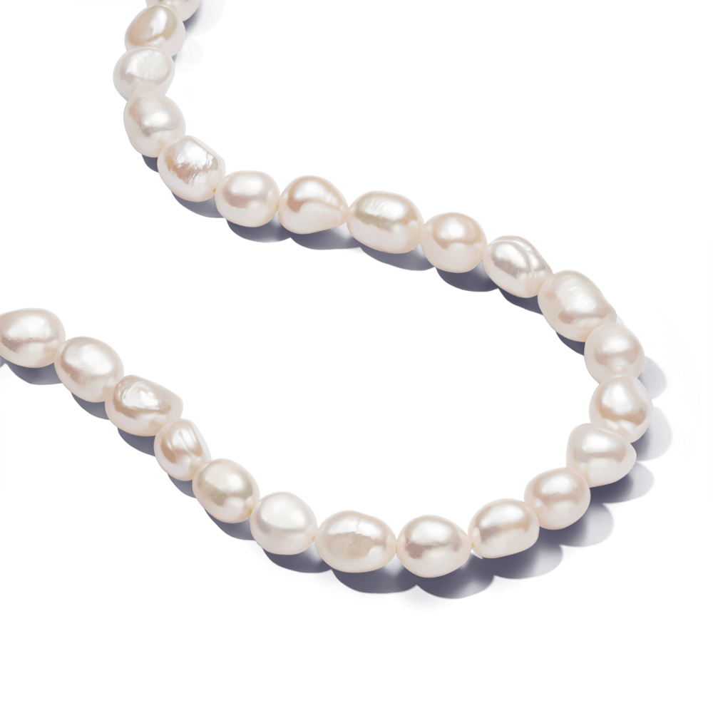 Baroka stila saldūdens kultivētu pērļu T-veida Collier kaklarota