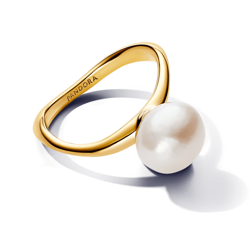 Baroka stila saldūdens kultivētu pērļu gredzens