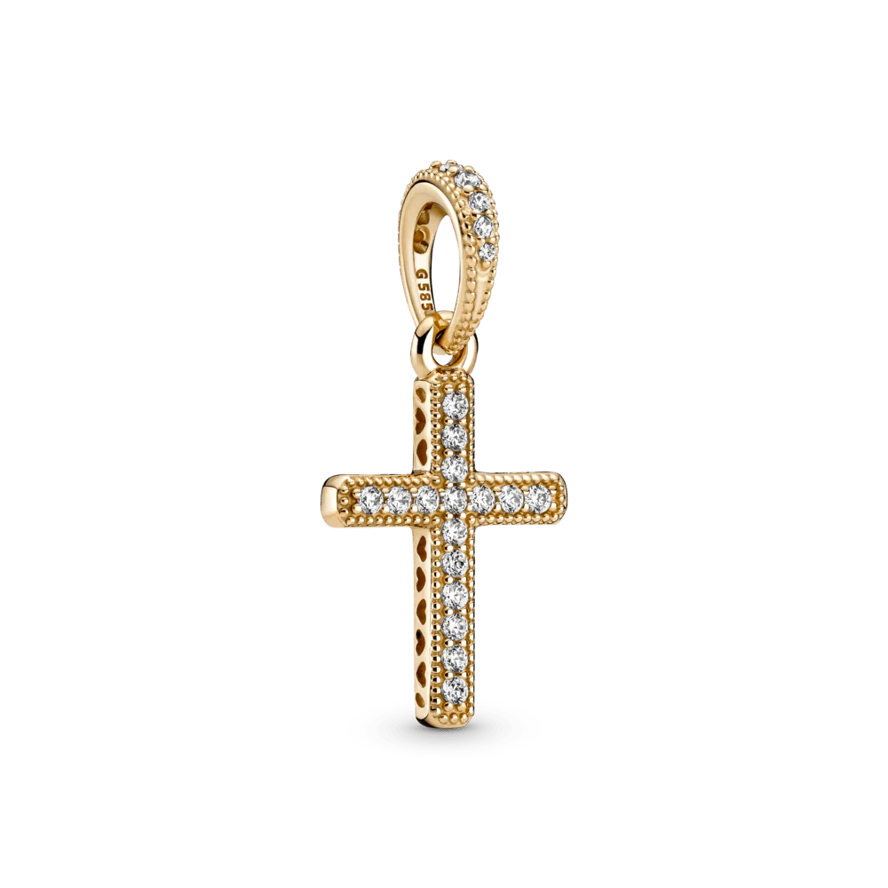 Mirdzošais krusta kulons