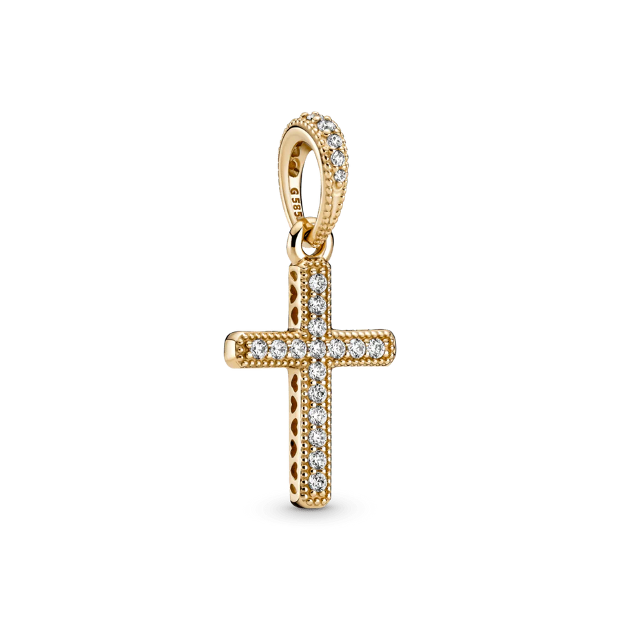 Mirdzošais krusta kulons