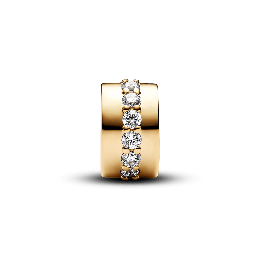 Mirdzošais rindas klipšu amulets