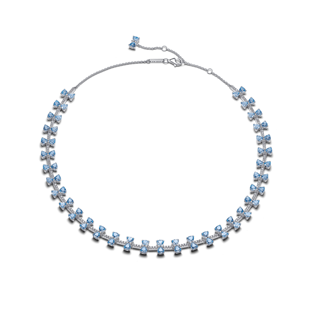 Bridgerton zilā tauriņa kaklarota